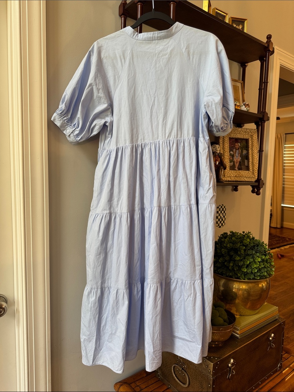 English Factory Pale Blue Button-Front Top - Picture 3 of 3